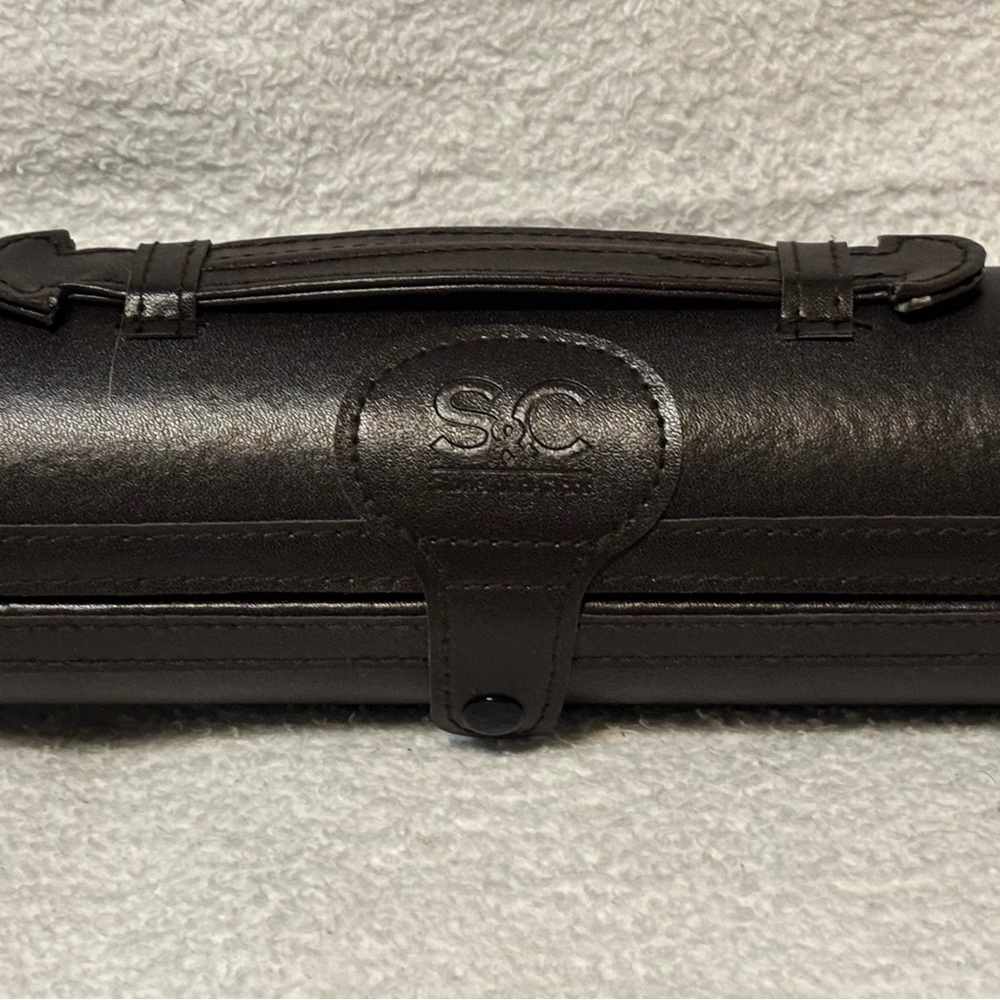 S.C Dark Brown Leather Toiletry Bag